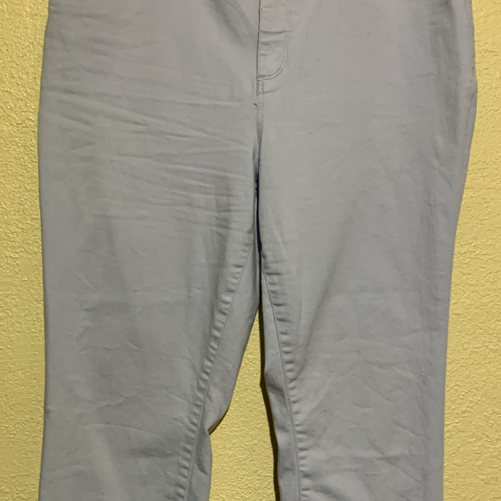 Talbots Capris Pants 14 Light Blue Jegging Crop Stretchy Cotton Rayon 5-Pocket - Picture 4 of 16